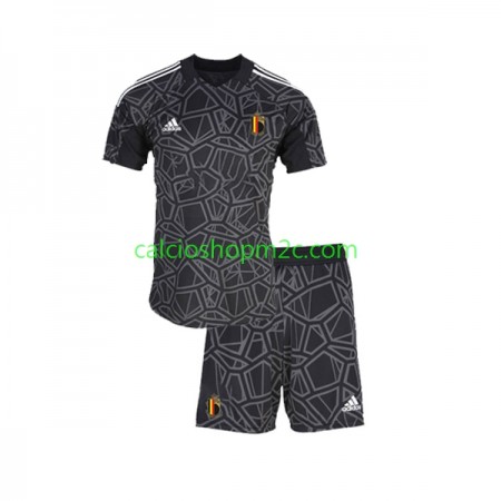 Belgio Portiere Bambino Maglia Prima World Cup 2022 Manica Corta (+ Pantaloncini)